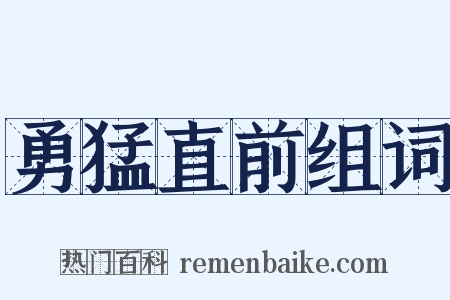 勇猛直前组词是什么意思的图片